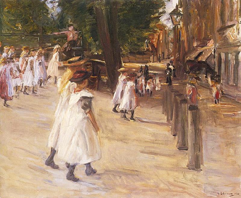 Max Liebermann On the Way to School in Edam china oil painting image